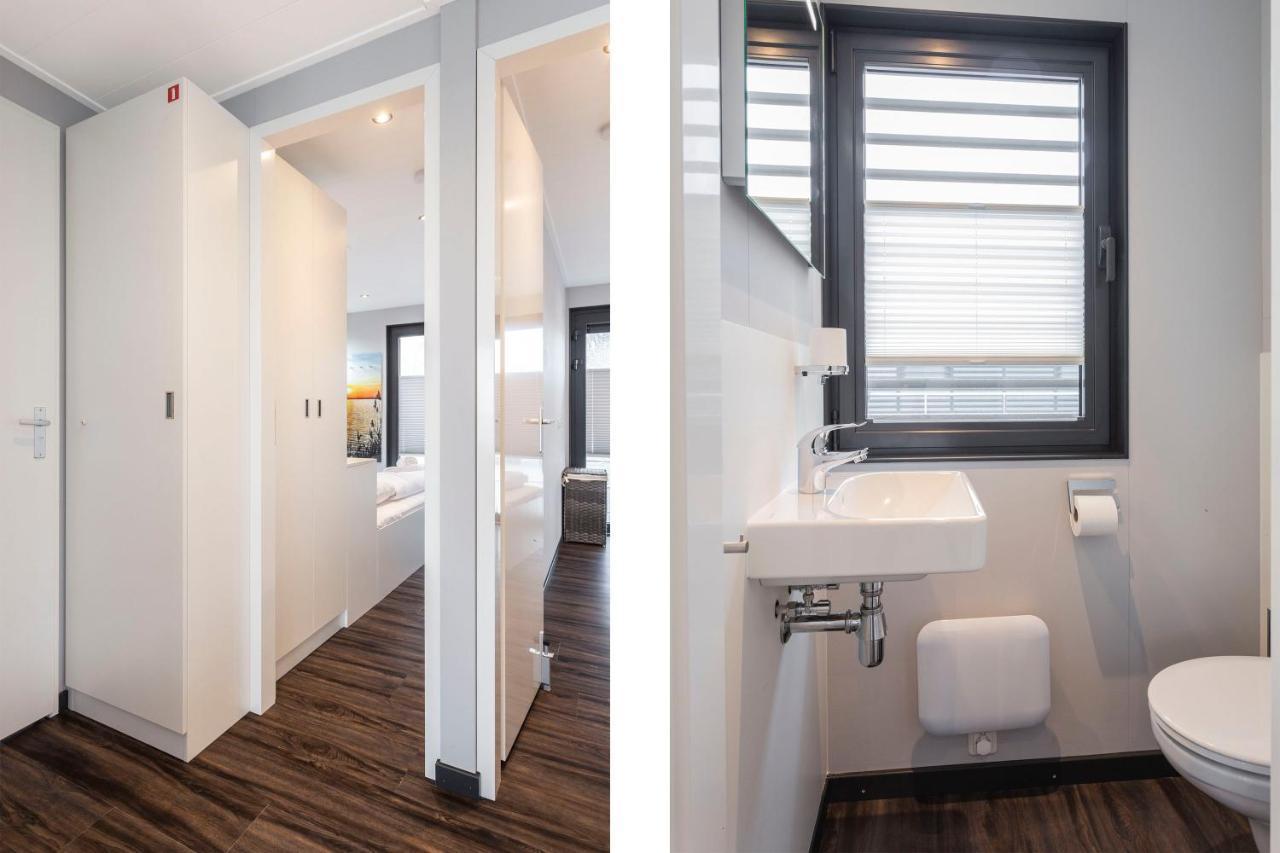 Welcome In - Houseboat 'Elysium' Met Eigen Aanlegsteiger Sneek - Offingawier 外观 照片